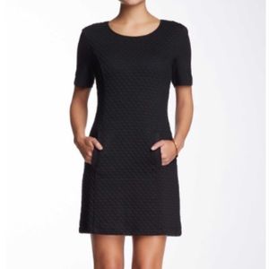 Tart Quilted Midi Dress Black Sz Small w/ Pocket